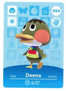 Deena #054 - Amiibo Card - Animal Crossing Series 1 - Authentic Nintendo - Picture 1 of 2