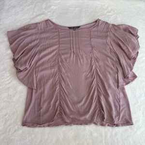 Blusa Top Mujer Laura Ashley Talla Grande Rosa Malva Manga Acampanada Detallada - Imagen 1 de 18