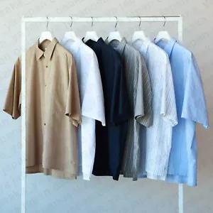 UNIQLO C Camisa ancha oversize/rayas XS-4XL 6 colores unisex calce suelto nuevo Japón - Imagen 1 de 7