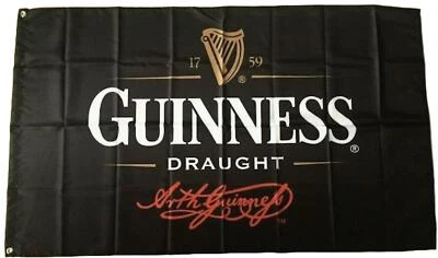 Guinness Draught Beer Flag 3x5 Banner 3x5 Feet New Fast Free USA Shipping - Image 1 of 4