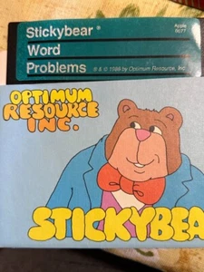 Apple 5.25 Software - STICKYBEAR WORD PROBLEMS - tested to work on Apple 2c - Picture 1 of 6