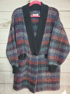 Leroy Strickjacke gestreift klobig Qualität Strickjacke Oma Pullover Vintage 70er  - Bild 1 von 21