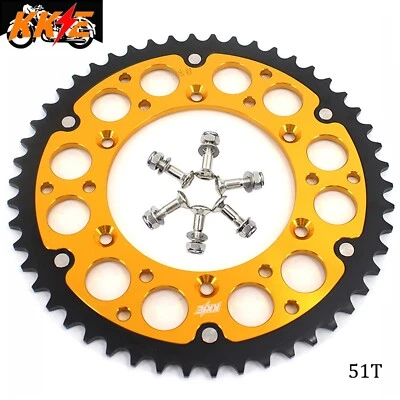 KKE 48T Rear Gold Sprocket For Suzuki DRZ400S DRZ400SM 2005-2022 RM125 1996-2008 - Image 1 of 4
