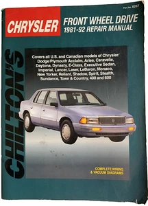 Chilton Chrysler Dodge Front Wheel Drive 1981-92 Repair Manual 8267 - Bild 1 von 5