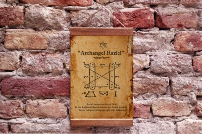 Archangel Raziel Secret of God Bring Light into Darkness, Kabbalah Talisman - Image 1 of 4