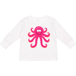Inktastic Octopus Sea Creature Pink Girls Toddler Long Sleeve T-Shirt Animals - Picture 1 of 6