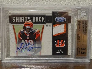 11 2011 Certified SOMB A.J. AJ Green 3C JSY Patch Auto RC /5 BGS 9.5 GEM MINT - Picture 1 of 2