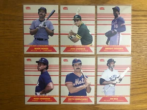 1987 Fleer Headliner Complete Insert Set (6/6) - Boggs Gooden Henderson Rice +++ - Picture 1 of 2