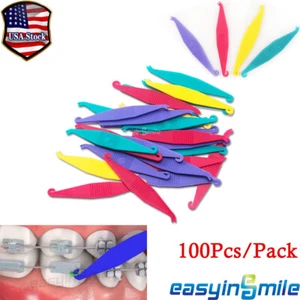 100Pcs/Pack Dental Elastics Placer Rubber Bands Braces Mixed Color 6cm For Ortho - Picture 1 of 12