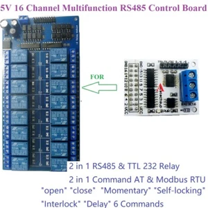 RS485 Relé 16 canales Multifunción NPN PNP IO Placa de Núcleo de Control Modbus Módulo Rtu - Imagen 1 de 15