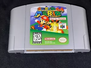 Super Mario 64 (Nintendo 64) NFR Not For Resale Cleaned / Tested / Authentic N64 - Picture 1 of 5