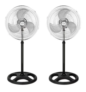 Pack de 2 ventiladores de pie 18" pulgadas 80w metálico aspa giratorio 3 veloci - Imagen 1 de 2