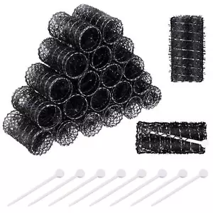 Hair Curler Rollers and Picks Set for Women and Girls - 20 Mesh Rollers 20 Pl... - Picture 1 of 7