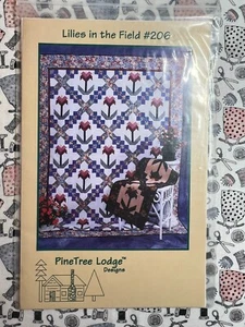 Pine Tree Lodge Designs Lilies in the Field #206 Quilt Tablerunner Pattern - Picture 1 of 2