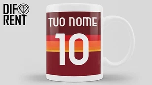 Giallorossi Fan Custom Cup, Name & Number, Ceramic AA+ - Picture 1 of 2