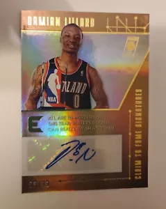 2017-18 Essentials DAMIAN LILLARD Claim to Fame AUTOGRAPH REFRACTOR #'d 65/99 - Picture 1 of 4
