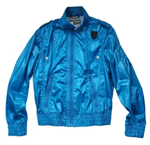 $425 Designer ENERGIE Men's Rare Blue Campaign Wind Nylon Body Jacket M - Picture 1 of 6