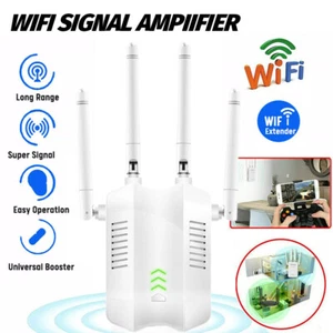 1200Mbps WiFi Signal Extender Range Repeater Booster Internet Amplifier 3 Plug - Picture 1 of 23