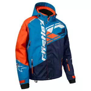 Castle X Code G4 Snowmobile Jacket - Navy/Process Blue/Orange - Picture 1 of 8