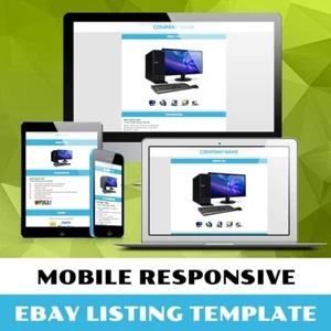 Ebay Templates Listing Auction Professional Responsive Mobile Design HTML 2019 - Picture 1 of 7