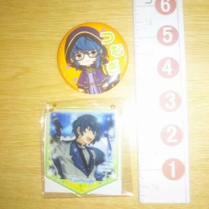 A63512 Ensemble Stars Switch / Vinyl mascot keychain + Can badge / Tsumugi Aoba - Picture 1 of 4