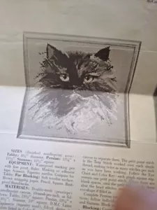 NEEDLEPOINT CATS Counted Cross Stitch Pattern Color Key Siamese Persian Tabby - Picture 1 of 12