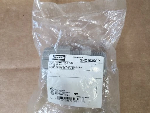 HUBBELL CABLEADO SHC1035CR DISPOSITIVO-KELLEMS Conector hermético líquido 3/4 Lote de 11 Foto 1 de 1