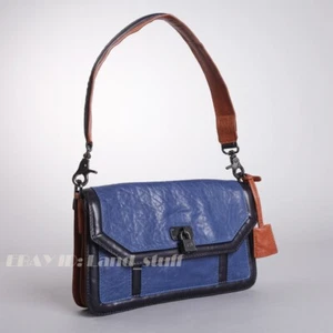 Tory Burch Vintage 2 tone Leather Ombre Classic Handbag Purse w/Bag Charm NEW - Bild 1 von 10