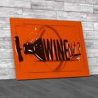 Abstract Bottle Poster With Corkscrew Unique Wall Orange Canvas Print Large