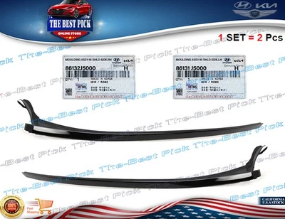 Moldura lateral del pilar del parabrisas izquierda + derecha 2 piezas⭐OEM⭐ 2018-2023 Kia Stinger Foto 1 de 4