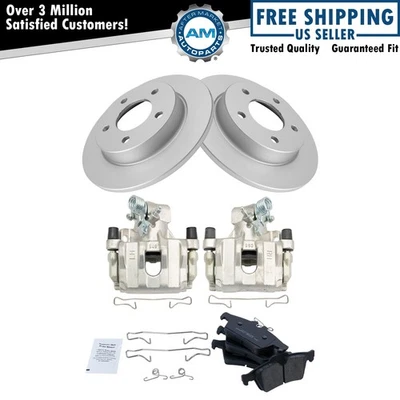 Rear Ceramic Brake Pad Coated Rotor & Caliper Kit for 2009-2013 Mazda 3 i - Image 1 of 4