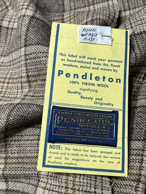 Vintage authentic Pendleton wool fabric 104”x58w - Image 1 of 4