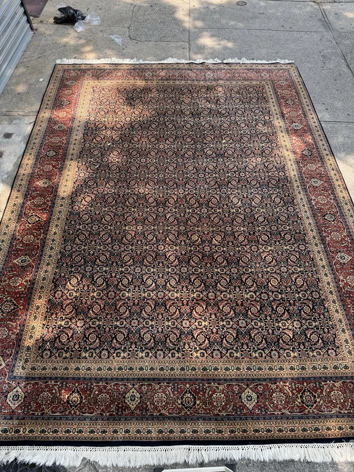 Alfombra de área con motivo floral Momeni 12’3” x 9’2” anudada a mano Foto 1 de 4