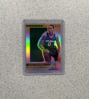 2013-14 Panini Pinnacle #15 Jeff Teague Clear Vision Green 4th Quarter /12 RARE - Image 1 of 2