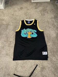 Camiseta deportiva de baloncesto vintage Champion Space Jam Monstars #0 M negra cosida - Imagen 1 de 5