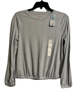 Cat & Jack Girls XL(14) Top, Long Sleeved With Elastic Waist, Lt Gray - Picture 1 of 8