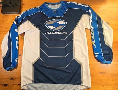 Camisa azul grande de motocross Alloy MX.    J1 Foto 1 de 4
