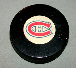 Official 1970's NHL Montreal Canadiens Made in Canada Viceroy Game Hockey Puck - Picture 1 of 2