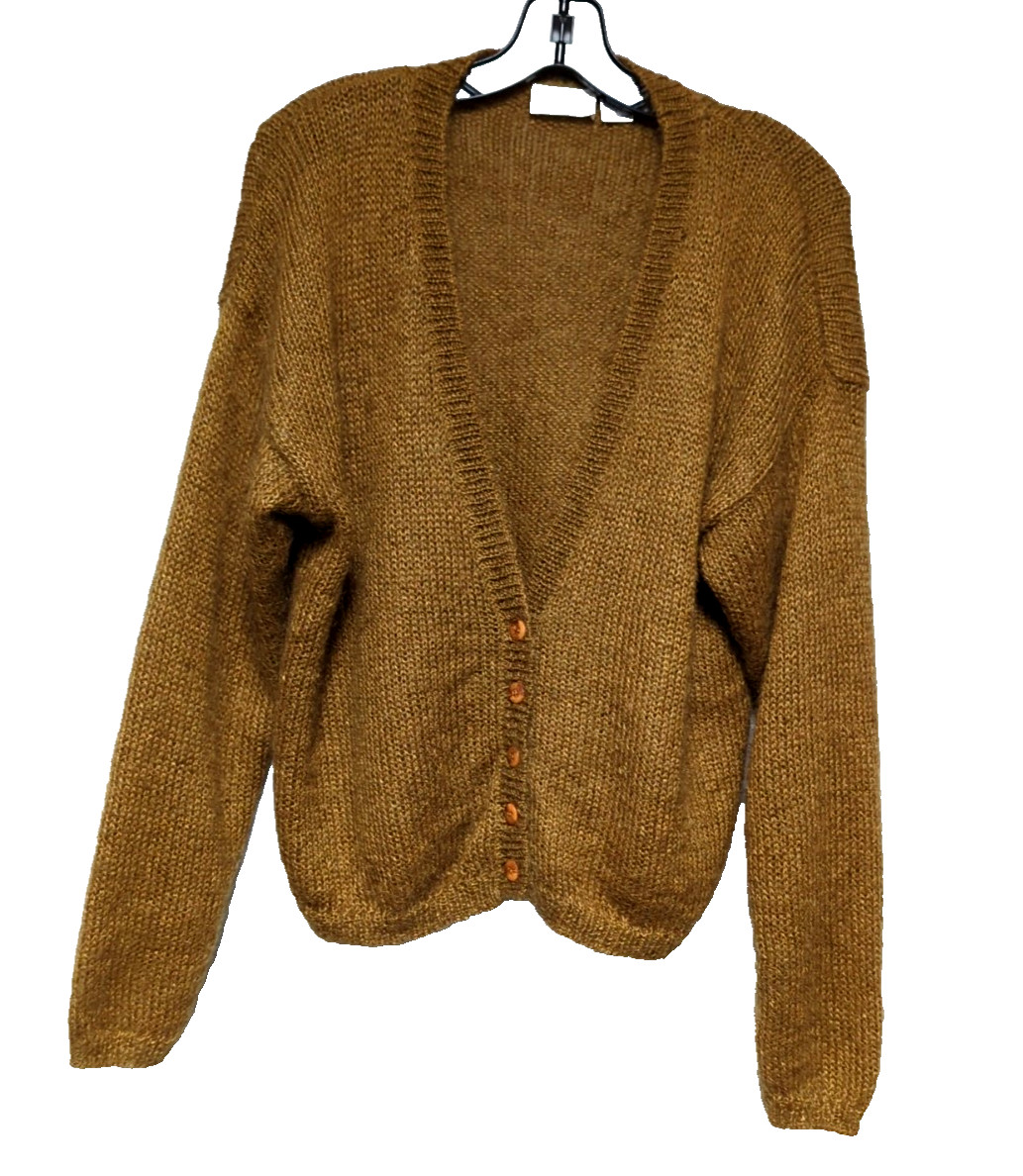 Archive]90s Gold Lamé Grunge Cardigan Vintage 1990s Sandy