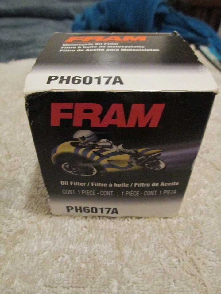 NEW IN BOX Fram PH6017A Black Motorcycle Oil Filter - Image 1 of 1