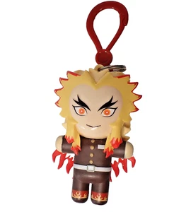 Demon Slayer: 3” Kimetsu no Yaiba Backpack Hangers Kyojuro Rengoku Keychain Clip - Bild 1 von 3