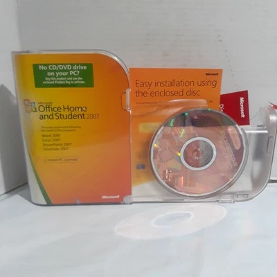 Microsoft MS Office 2007 Home and Student 3 Home PC Licenses  Retail Box w/Key - Image 1 of 4