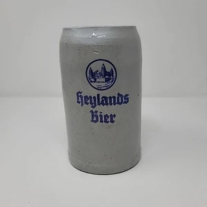 Heylands Beer Stein Gray Blue Salt Glazed Mug Made In Germany 1 L - Picture 1 of 5
