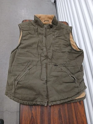 Lee Sherpa Lining 背心男式 XXL 军用绿色工作服夹克西部 Gorpcore — 第 1/4 张图片