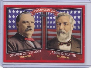 2008 Topps Campaña Histórica Match-Ups Grover Cleveland James G Blaine ID5 - Imagen 1 de 2