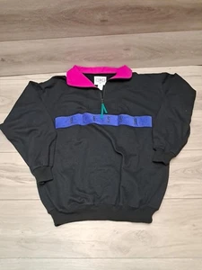 Vintage 90s SDI Pull 1/4 Zip Sweater Multicolor Pre-owned Alaska Logo - Picture 1 of 20