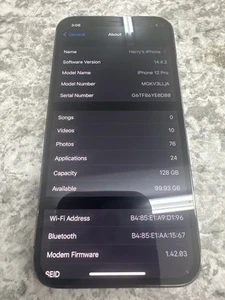 Apple iPhone 12 Pro 128 GB grafite MGK13LL/A COSÌ COM'È (PS5017165) - Foto 1 di 8