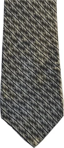 Zylos George Machado Herren Krawatte klassischer Schnitt schwarz/silber weiße Linien 100 % Seide - Bild 1 von 4