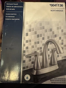 NEU Aquasource Northridge Gebürstetes Nickel Badezimmer Wasserhahn #0041136 - Bild 1 von 4