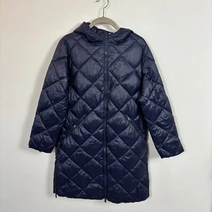 Marks & Spencer Stormwear Navy Blue Quilted Puffer Coat Jacket 11- 12 Years BNWT - Picture 1 of 14